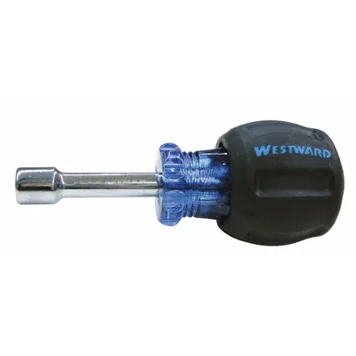 WESTWARD Solid Round Shank Nut Driver: Straight, SAE, Without Magnetized Tip, Std - Standard Nut Drivers