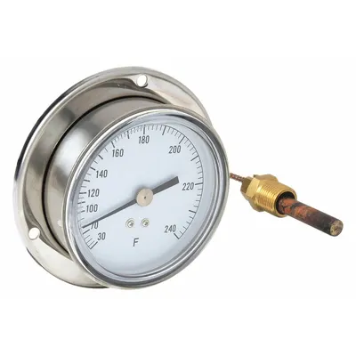 OEM Analog Panel Mount Thermometer: 30°F to 240°F - General Purpose Panel Mount Dial Thermometers