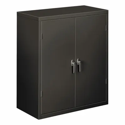 HON Storage Cabinet: Black, Steel, 41 3/4 in Overall Ht, 36 in Overall Wd - Counter Height Storage Cabinets