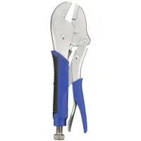 Locking Plier: Flat, Quick Release, 1 3/4 in Max Jaw Opening, 10 in Overall Lg, 1 1/8 in Jaw Lg