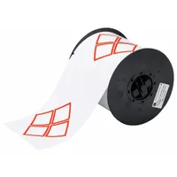 Pre-Cut Label Stock Roll: No Legend, Red GHS/CLP 4B Diamonds, 4 9/64 in x 6 7/64 in, 4 9/64 in (MPN B30-262-7569-CLP4B)