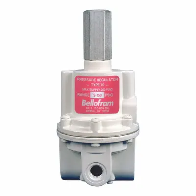 BELLOFRAM Compressed Air Regulator: Type 70, 960162000, 1/2 in NPT Female, Relieving - High-Flow Industrial Pressure Regulators