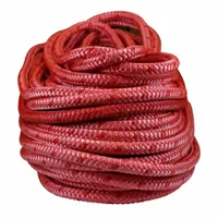 ALL GEAR Rigging and Climbing Rope: Braid, 5/8 in Dia, 2,200 lb Working Load Limit, Polyester, Red (MPN AG12SP58600WR)