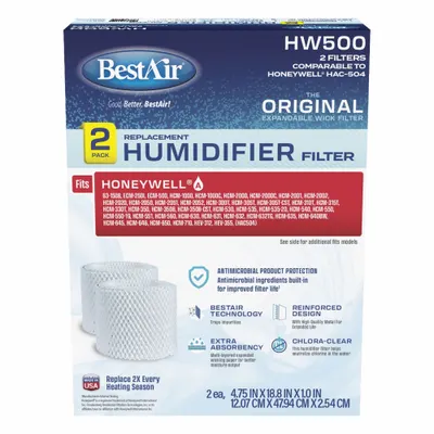 BESTAIR Humidifier Pad: Humidifier Pad, Portable Humidifier, Cellulose, Antimicrobial-Coated - Humidifier Pads for Portable Humidifiers