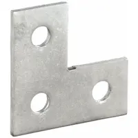 Corner Plates: 3 Holes, 9/16 in Hole Dia, 1 5/8 in Strut Channels, 316 Stainless Steel (MPN S600003BF0)