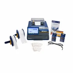 This PC-connected, full-color inkjet desktop printer with Wi-Fi connectivity is intended for facility safety identification applications. It includes the Brady Workstation Safety and Facility Identification Software Suite, (10) blank white plastic valve tags, and 5.25 in x 3.25 in BradyJet J7300 Polyester Tags.