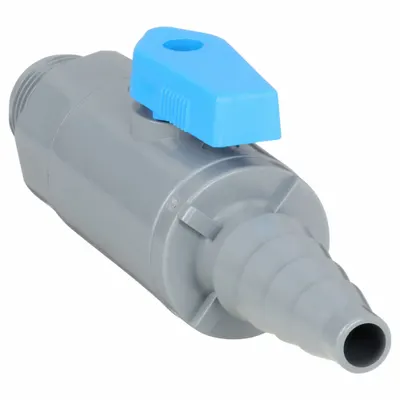 OEM PVC Ball Valve, 3/8 in, Straight, MNPT x Barb, Full Port - PVC Ball Valves