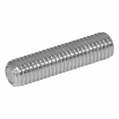 JW WINCO M10 x 50 mm Magnetic Flat Point Set Screw, Steel, Socket Drive - Magnetic Flat Point Set Screws