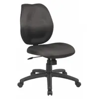 BOSS Office Chair: Black, Fabric Material, 19 1/2 in Back Ht, 20 in Seat Wd, 19 in Seat Dp (MPN B1016-BK)