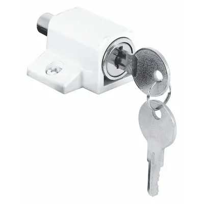 PRIME-LINE Sliding Door Lock: 1 3/4 in Lg, 1 3/4 in Wd - Locks for Sliding Doors