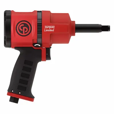 CHICAGO PNEUMATIC Air Impact Wrench: Compact, 1/2 in Drive, Pistol-Grip, Square - Pistol-Grip Air-Powered Impact Wrenches with Extended Anvils