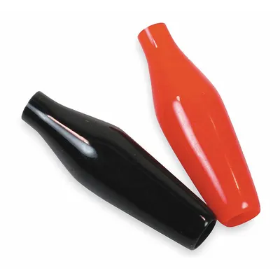 GROTE Alligator Clip Boot: Black/Red - Alligator Clips for Battery Testers