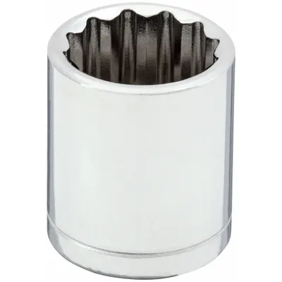 WESTWARD Socket: Metric, 3/8 in Drive Size, 16 mm Socket Size, 12-Point, Std, Chrome - 3/8" Drive Hand Sockets