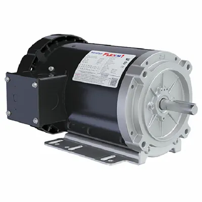 LEESON General Purpose Motors: C-Face/Universal Mount, Totally Enclosed Fan Cooled - Leeson Flex-In-1 3-Phase General Purpose AC Motors