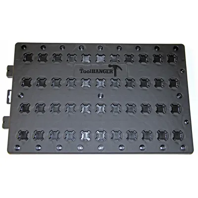 TOOLHANGER Tool Hanger Board: Black, 11 1/2 in Overall Wd, 18 in Overall Lg - Tool Hangers