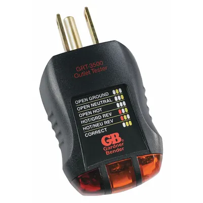 GARDNER BENDER Outlet Tester & Circuit Analyzer,120VAC (MPN GRT-3500) - GFCI Testers