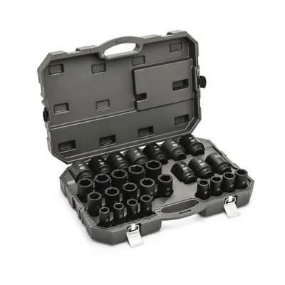 GEARWRENCH Socket Set: 3/4 in Drive, 28 Piece, 6-Point, Metric - Metric Socket Sets with Drive Tools