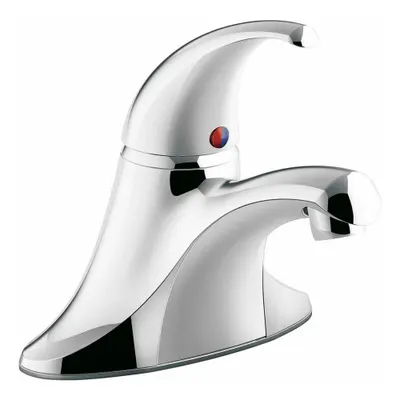 KOHLER Low Arc Bathroom Faucet: Coralais, Zinc, Polished Chrome Finish, 0.5 gpm Flow Rate - Centerset Handle Bathroom Faucets
