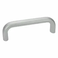 JW WINCO Pull Handle: Threaded Holes, Aluminum, Silver, 4.41 in Mounting Hole Center to Center (MPN 26W112B79T)