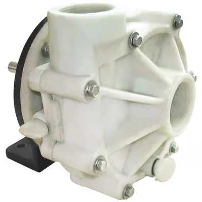 Dayton Pedestal Pump: Pedestal Pump, Polypropylene, 3/4 hp Sized for Horsepower - Polypropylene Housing Pedestal Pumps