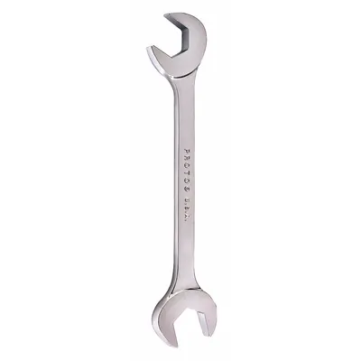 PROTO Open End Wrench: Alloy Steel, Chrome, 18 mm Head Size, 6 3/4 in Overall Lg - Metric, Double End, Open End Wrenches