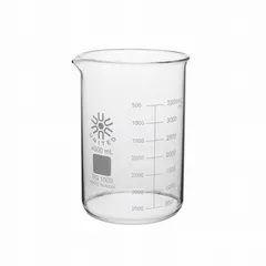 Low Form Glass Beaker, 4000 mL, Borosilicate Glass, Type I, Colorless