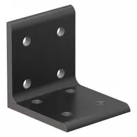 Inside Corner Bracket: Inside-Corner Bracket, 15 Series, 3 in x 2 13/16 in x 3 in, 8 Holes, Black (MPN 4304-BLACK)