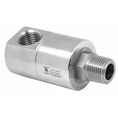 MOSMATIC Rotary Union: Straight, Nickel-Plated C38500 Brass, 1 Passages, 3/4 in Stationary Port - Brass Rotating Joints & Unions