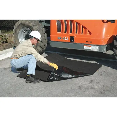 ULTRATECH Sorbent Tarp: 3 gal Volume Absorbed Per Pad, 60 in x 60 in Pad Size (L x W) - Sorbent Pads