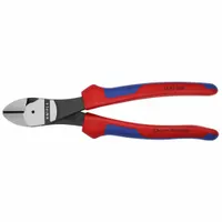High Leverage Diagonal Cutting Plier: Std, Angled, Oval, 7/8 in Jaw Lg, 1 1/8 in Jaw Wd, 6 - 8 in (MPN 74 22 200)