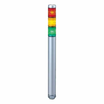 PATLITE Signal Tower: 3 Tier, No Sounder Tier, IP65, Amber/Green/Red, Direct Wire - Three-Tier Tower Light Assemblies