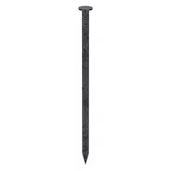 Collated finishing nails, 1-1/2" length, flat head, smooth shank, steel construction, glue-coated for enhanced holding, with chisel point. Pack of 2,500. Suitable for trim work, cabinetry, and molding applications where a flush finish is required.