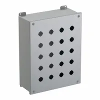 HAMMOND Push Button Enclosure: 22mm, 20 Holes, Carbon Steel, NEMA 12/13 (MPN 1437MV)