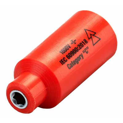 ITL Insulated Socket: 1/4 in Drive Size, 4 mm Socket Size, 1 5/8 in Overall Lg - 1/4" Drive Metric Insulated Hand Sockets