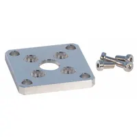 SPEEDAIRE Flange Plate: Flange Mount Type, Fits 50 mm Bore Dia, Aluminum, NCG-F050