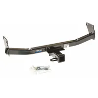 Steel step bumper hitch with powder-coated finish. Fits Jeep Compass without drilling. Supports 3,500 lb gross trailer weight and 525 lb tongue weight. Suitable for towing trailers and other equipment