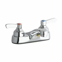ELKAY Handle-Operated Faucet: Deck, Centerset, Brass, Chrome Plated, 0.5 gpm Flow Rate, Arc (MPN LK402L2)