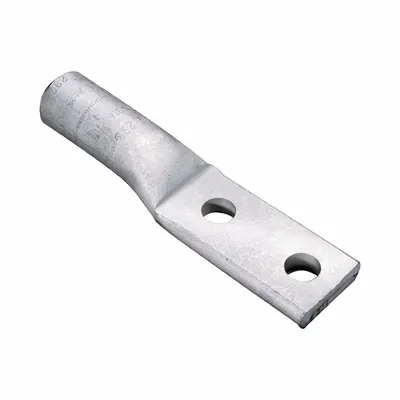 BURNDY Compression Lug: For 2 AWG, Stranded Wire, 1/2 in Stud Size, Std - Two-Hole Compression Lugs