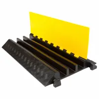 GUARDIAN FLOOR PROTECTION Cable Protector: 3 Channels, Hinged, 2 1/2 in Max Cable Dia, 19 3/4 in Wd (MPN DH-CP-4)