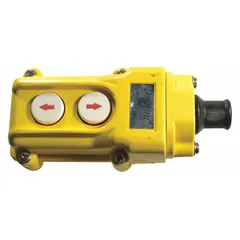This pendant control station provides an Up function for operating Dayton Single Speed electric chain hoists. It is designed for use in industrial lifting applications where precise hoist control is required. Compatible with hoist part number MHGXEC22GGS.