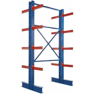 JARKE Cantilever Rack: Starter, Medium-Duty, 72 in x 72 in x 10 ft, Straight Arm - Medium-Duty Pin-Lock Cantilever Rack Kits