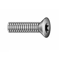 Machine Screw: 1/4"-20 Thread Size, 1 in Lg, Steel, Zinc-Plated, Flat, Torx®/Star, 100 PK (MPN 400740)
