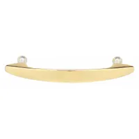MONROE PMP Pull Handle: Threaded Holes, Zinc, Gold, #8-32 Screw Size, 0.13 in, 0.75 in Projection (MPN PH-0164)
