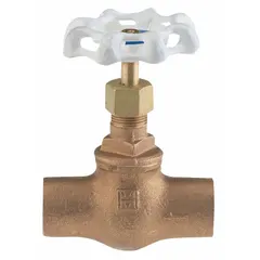 This lead-free bronze globe valve features a straight Z-body with female threaded connections and a rising stem. Designed for general-service flow control of gas, oil, or water media. Suitable for shut-off and throttling applications in plumbing, HVAC, and process piping systems.