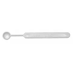 Polystyrene Lab Scoop & Spoon, 0.1 mL, White, FDA Grade