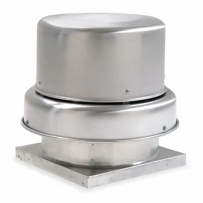Dayton Centrifugal Downblast Roof Exhaust Fan: Belt Drive, Includes Drive Pack - Clean Air Belt-Drive Fans with Drive
