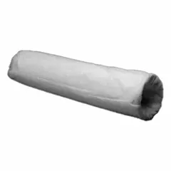 Felt seamless filter bag for liquid filtration. Rated at 5 micron with a maximum flow rate of 48.6 gpm and maximum operating temperature of 180°F. Suitable for industrial applications such as chemical processing, water treatment, and manufacturing where consistent particle removal is required.
