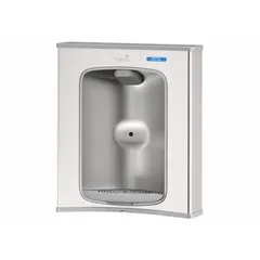 This retrofit kit adds a bottle filling station to compatible drinking fountains. Constructed of stainless steel with a silver finish, it measures 16 inches in height and 16 1/4 inches in width. Wall mounting brackets are included for installation. Designed for use with OASIS PG8AC product type.