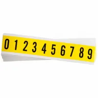 Number Label Set: 1 in Character Ht, Indoor Only, Non-Reflective, Gothic, Black, 0 to 9, 25 PK (MPN 3430-# KIT)