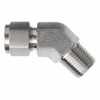 BRENNAN INDUSTRIES Compression Fitting Elbow: 1/4 in OD x 1/4 in Pipe Fitting Size, Stainless Steel (MPN NS2503-04-04-SS)
